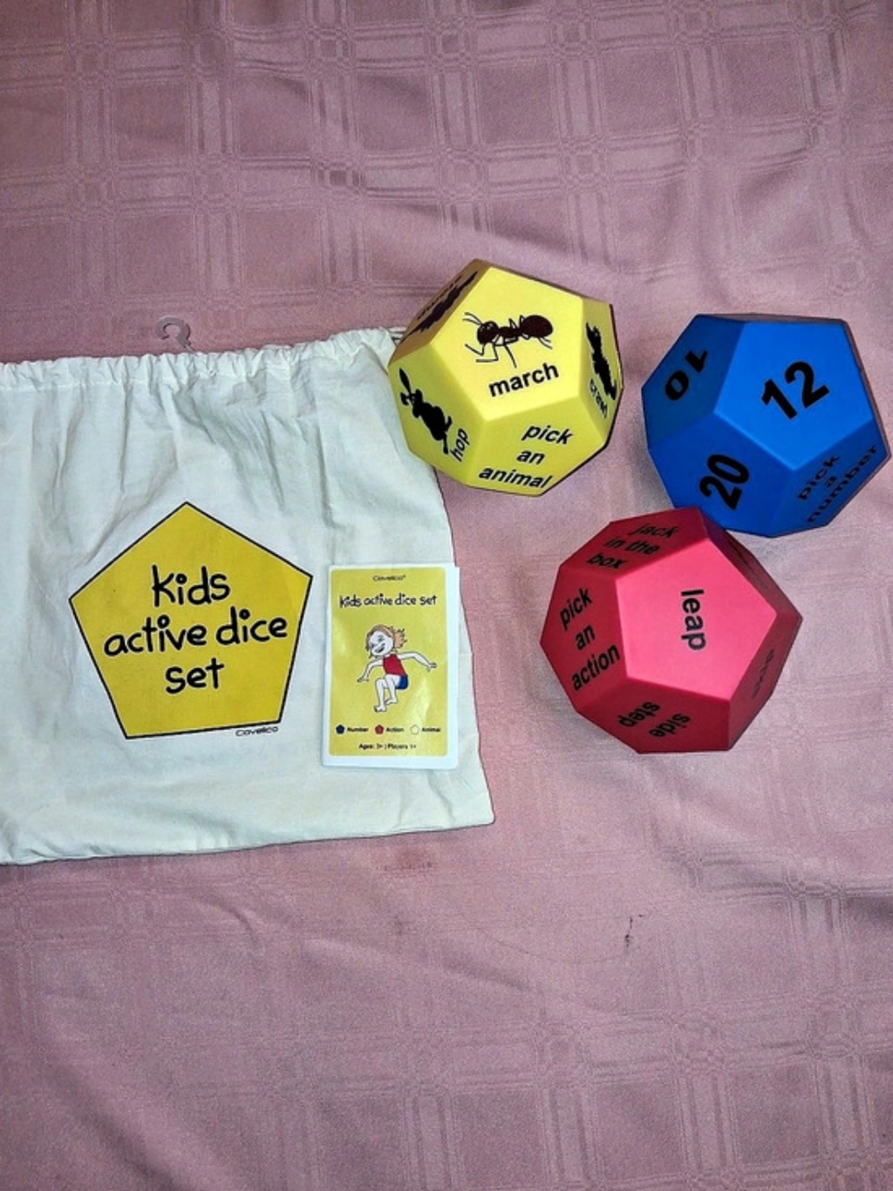 Covoly Kids Active Dice Set Foam Activity Dice Set Ages 3+